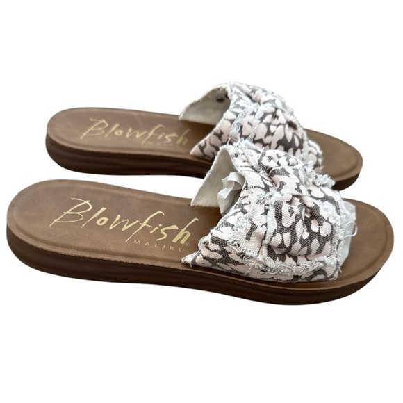 Blowfish Boba Tea City Kitty Leopard Canvas sandals 7.5 NWT - Picture 4 of 6